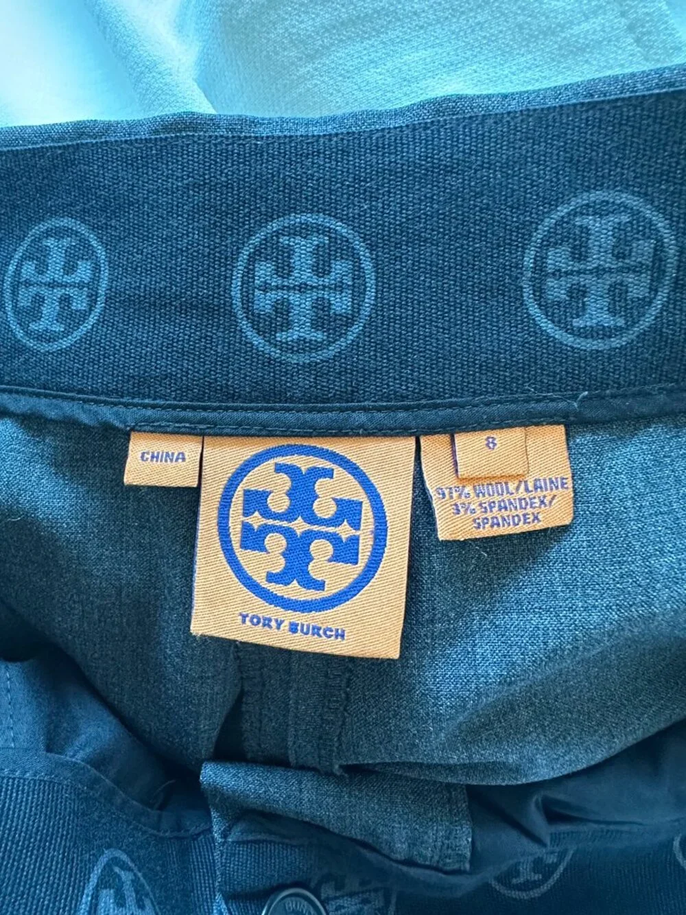 Tory Burch gray wool blend trouser dress pants